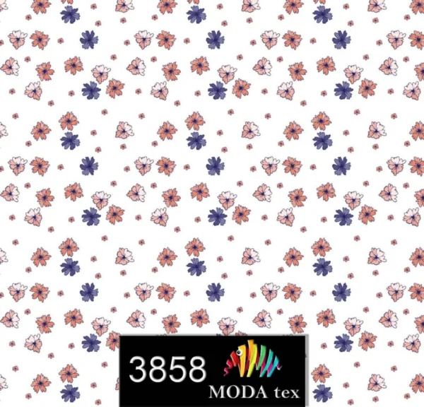 چاپ پارچه گل و گله ریز - کد3858 - تصویر 1