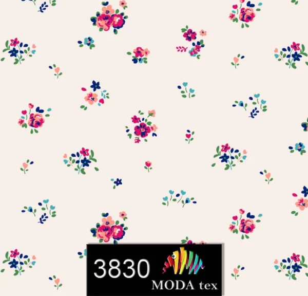 چاپ پارچه گل و گله ریز –3830 - تصویر 1