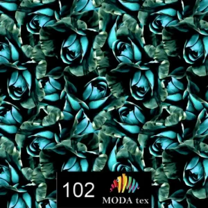 چاپ پارچه گل رز آبی