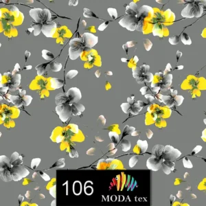 چاپ پارچه طرح شکوفه های زرد